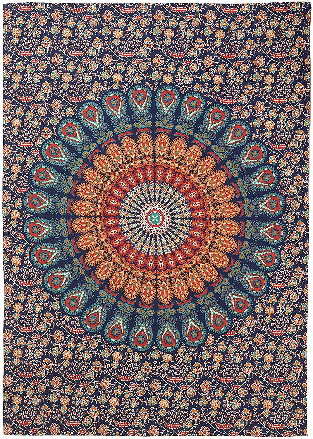Popular Handicrafts Hippie Bohemian Mandala Wall Hanging Tapestry Psychedelic Wall Decor Dorm Beach Throw Indian Wall Tapestry