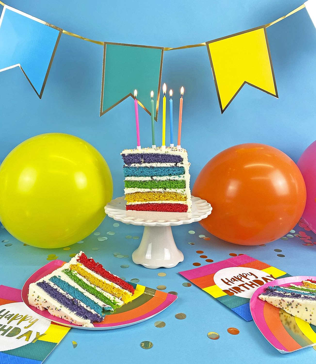Talking Tables RAIN Rainbow 'It's My Birthday' Alloy Headband, One, Multicolor: Kitchen & Dining