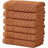 Great Bay Home Hand Towels - 100% Cotton 6 Pack 26x16 Hand Towel Set - Absorbent, Durable, Quick-Dry Towels for Bathroom (Copper)