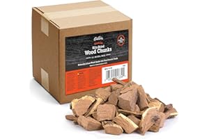 Camerons All Natural Oak Wood Chunks for Smoking Meat - 840 Cu. in. Box, Approx 10 Pounds - Kiln Dried Large Cut BBQ Wood Chips for Smoker - Barbecue Chunks Smoker Accessories