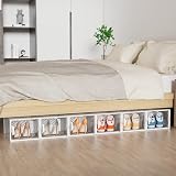 SIMPDIY 12-Pack Clear Stackable Shoe Boxes with Lids, Ventilation, UK 12 Fit view 7
