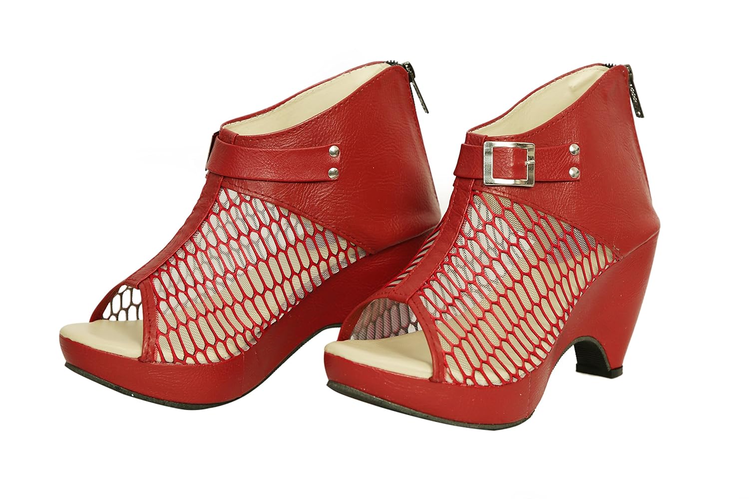 womens fashion pro net casual peeptoed heels