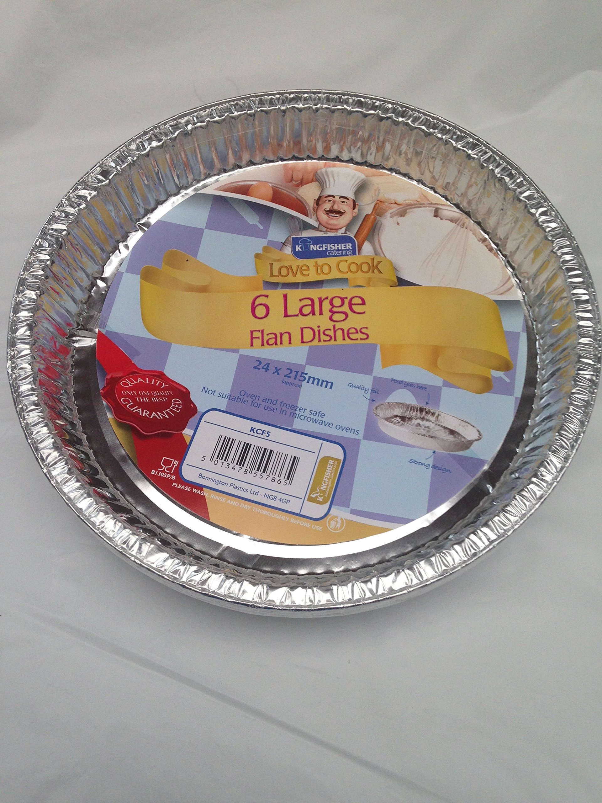 24 x round foil flan dish - 215mm x 24mm disposible tray