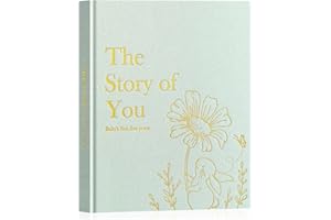 Lanpn Baby Memory Book for Boy Girl - The Story of You, Newborn Babys Book Keepsake Photo Album for New Parents, Linen Cover 