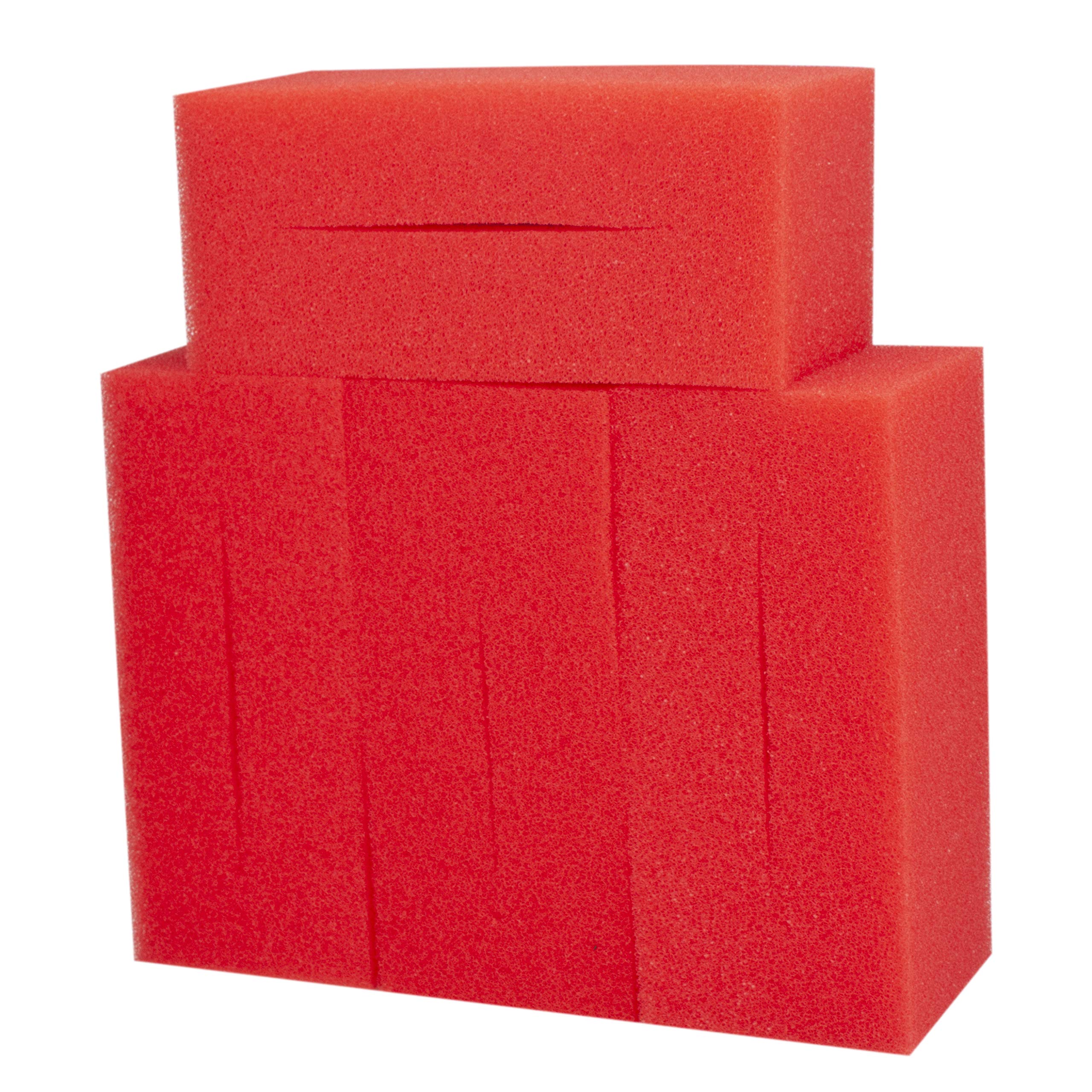 LTWHOME Compatible Red Fine Filter Foam Replacement for Oase Biotec 12 56739 (Pack of 4)