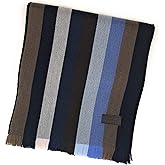 Hickey Freeman Patterned Australian Merino Scarf for Men – Ultra-Soft Lightweight Men’s Winter Scarves, 70-Inches x 10-Inches