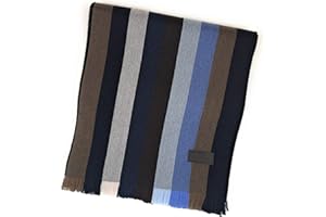 Hickey Freeman Patterned Australian Merino Scarf for Men – Ultra-Soft Lightweight Men’s Winter Scarves, 70-Inches x 10-Inches