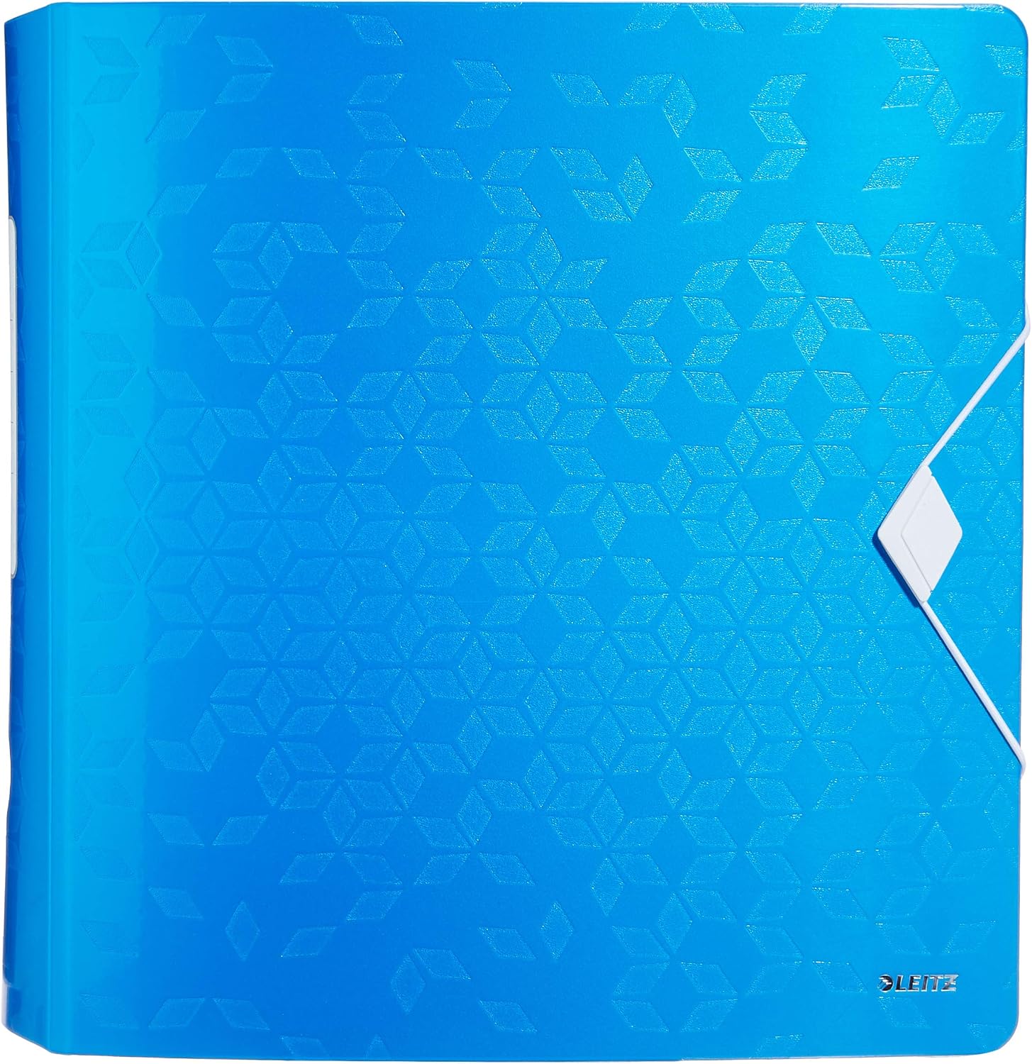 Leitz Lever Arch File, Metallic blue, A4, Curved spine 75mm width, Elastic fastening, Light polyfoam, WOW Range, 11060036 - Image 3