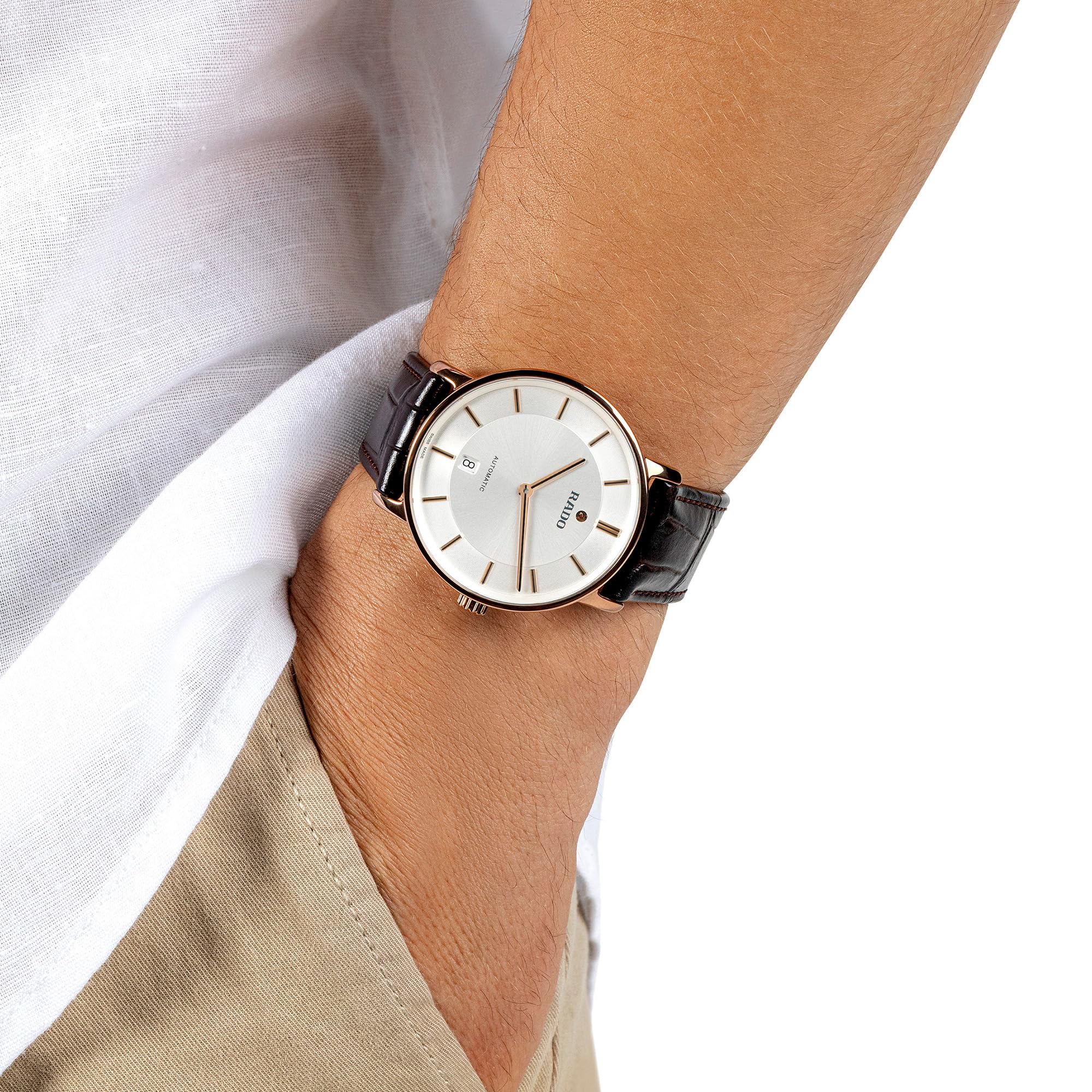 Rado DiaMaster Thinline-Mens-Swiss Automatic Watch-Ceramos-Sapphire Crystal -40.3mm