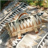 2 in 1 Extra Large Boho Beach Blanket Towel Giant Woven Outdoor Picnic Mat Camping Gear Cruise Essential 2025 Summer Vacation Must Have Airplane Travel Accessories Costa Rica Bahamas Hawaii Trip Stuff