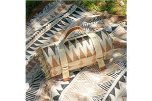 RYCHIC 2 in 1 Extra Large Boho Beach Blanket Towel Giant Woven Outdoor Picnic Mat Camping Gear Cruise Essential 2025 Summer Vacation Must Have Airplane Travel Accessories Costa Rica Bahamas Hawaii Trip Stuff