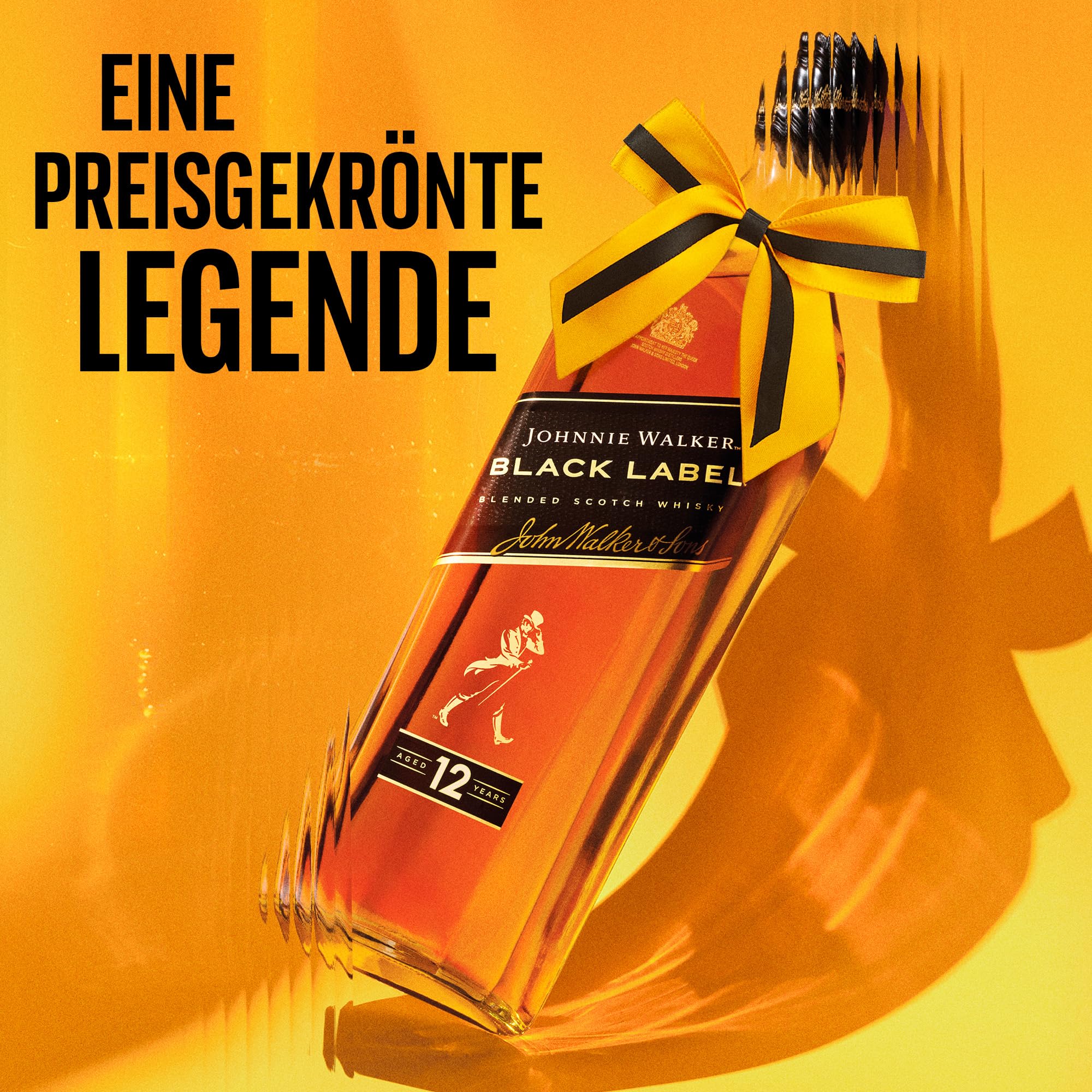 Johnnie Walker Black Label 12 Jahre, Blended Scotch Whisky, klassisch, Geschenkidee für genussvolle Abende zu Hause & mit Freunden, 40% Vol, 700ml 3