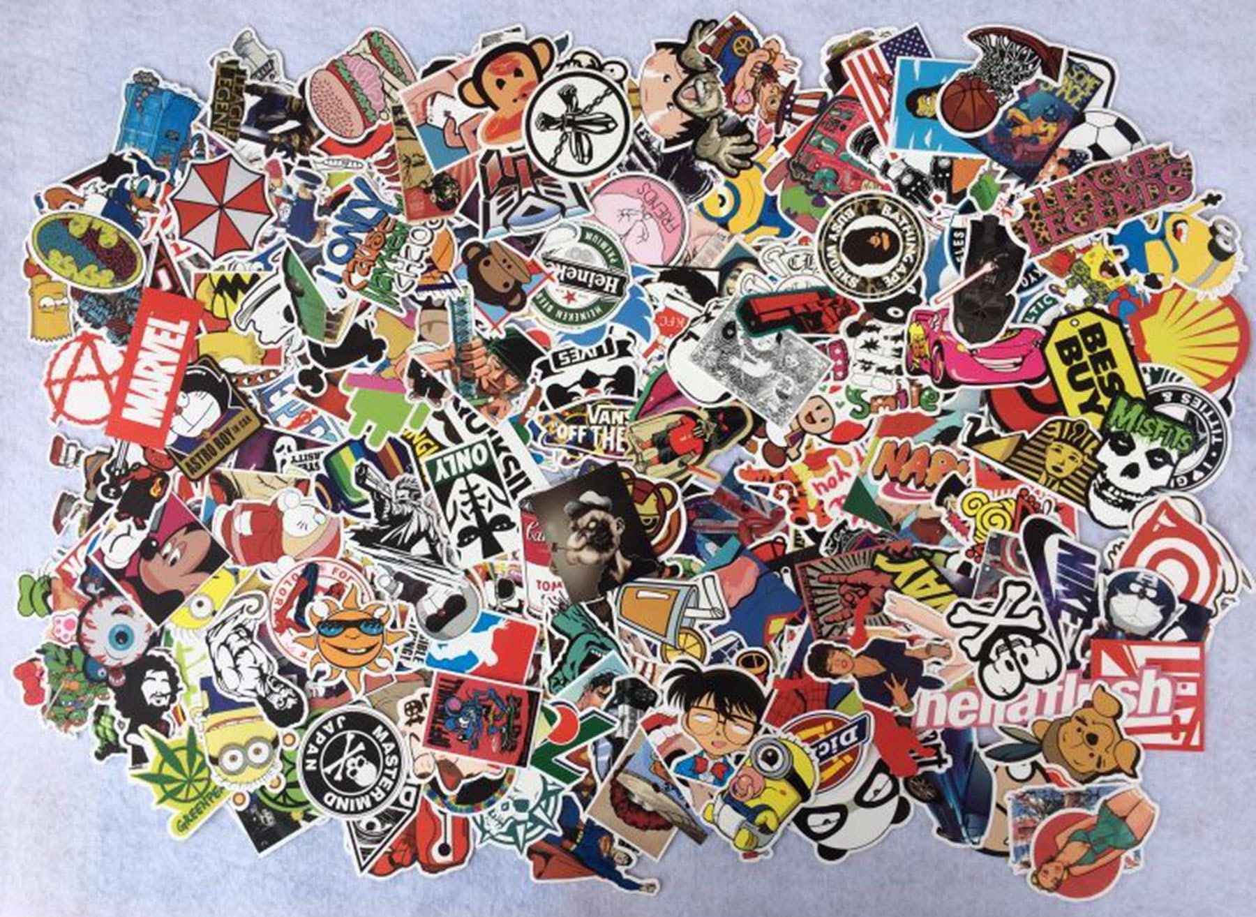 400PCS Random Decal Graffiti Sticker Bomb laptop Waterproof Stickers Skate mix lot