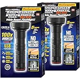 Bell+Howell Taclight Max Deluxe Ultra High-Powered Handheld Flashlight,1,000 Lumens-7,000K Cree LED, 5 Modes Rechargeable Shatter Resistant, Compact Outdoor Camping As Seen On TV - Set of 2