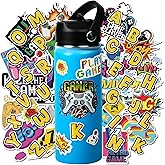 18oz Blue Insulated Water Bottle with Straw Lid for Kids School Double Wall Stainless Steel Water Bottle Gamer Water Bottle for Boys DIY Funny Stickers Gaming for Sports, Travel,Picnic and School