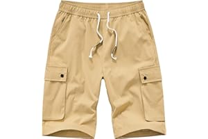 VtuAOL Women's Cargo Shorts Casual Elastic Waist Comfy Relaxed Fit Shorts