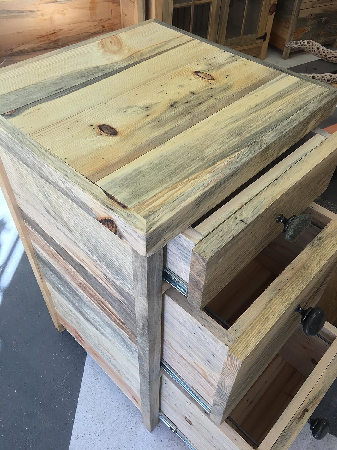 Amazon Com Custom Reclaimed Beetle Kill File Cabinet Set Handmade