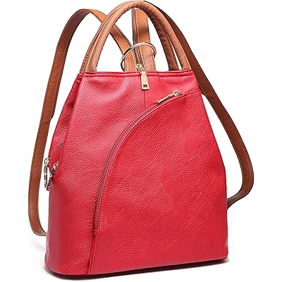 【グッシオ ベーシック】レザータッチ 3WAY リュック x 肩掛け x ハンドバッグ レディース 多機能 italy 120406 レッド