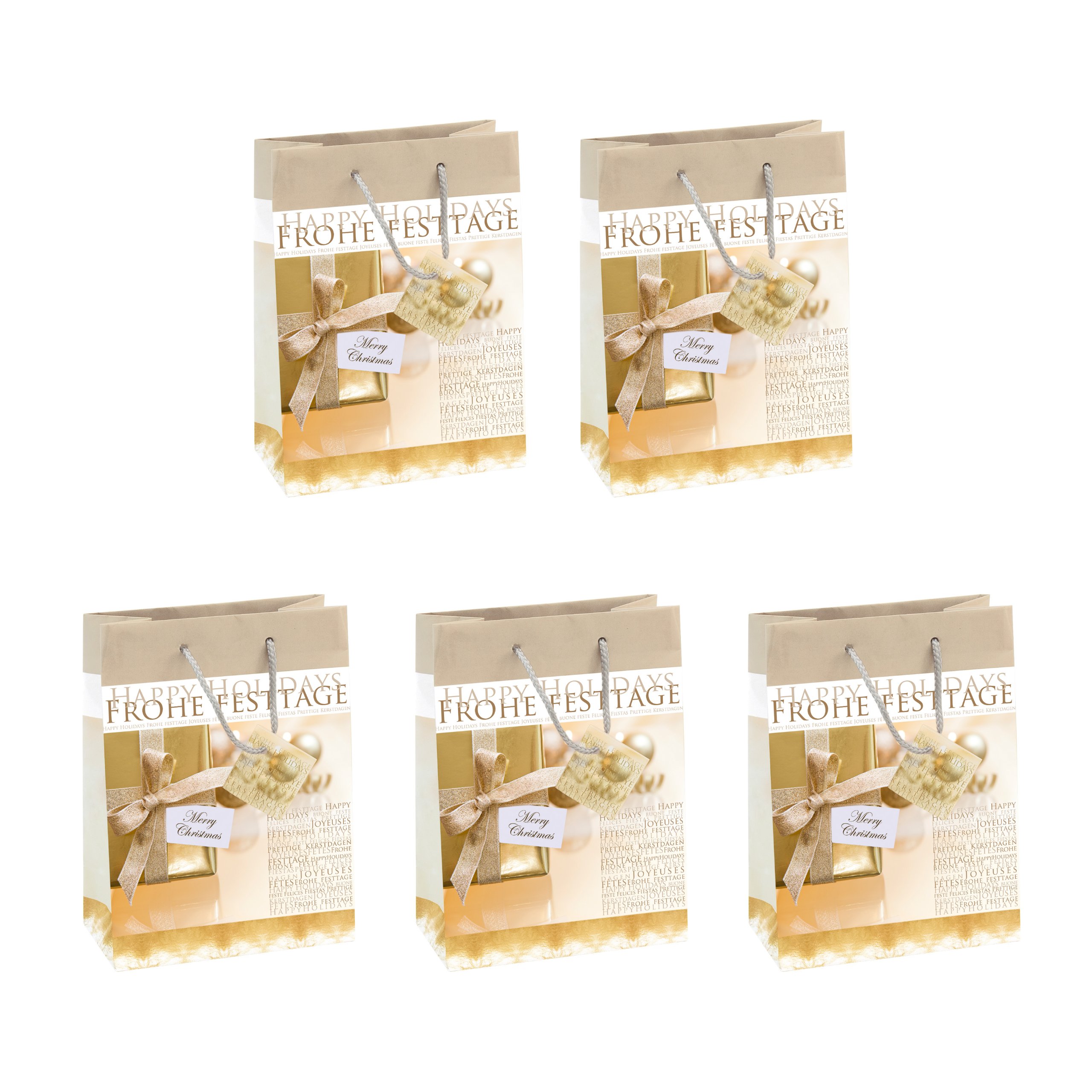 Sigel GT017 Golden Shimmer Bag, 5 Pack, 17 x 23 x 9 cm