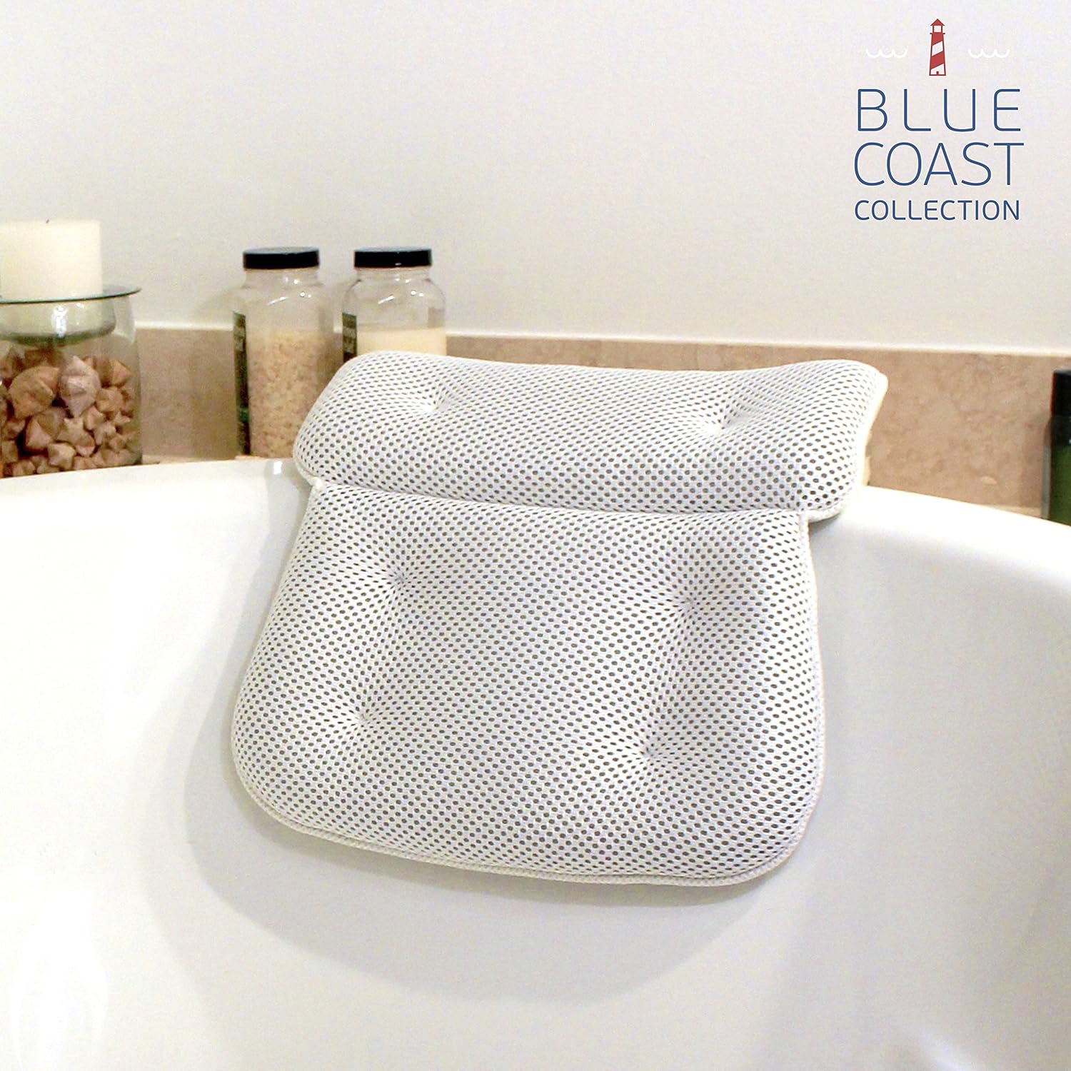 Blue Coast CollectionBath Pillow for Tub with Konjac