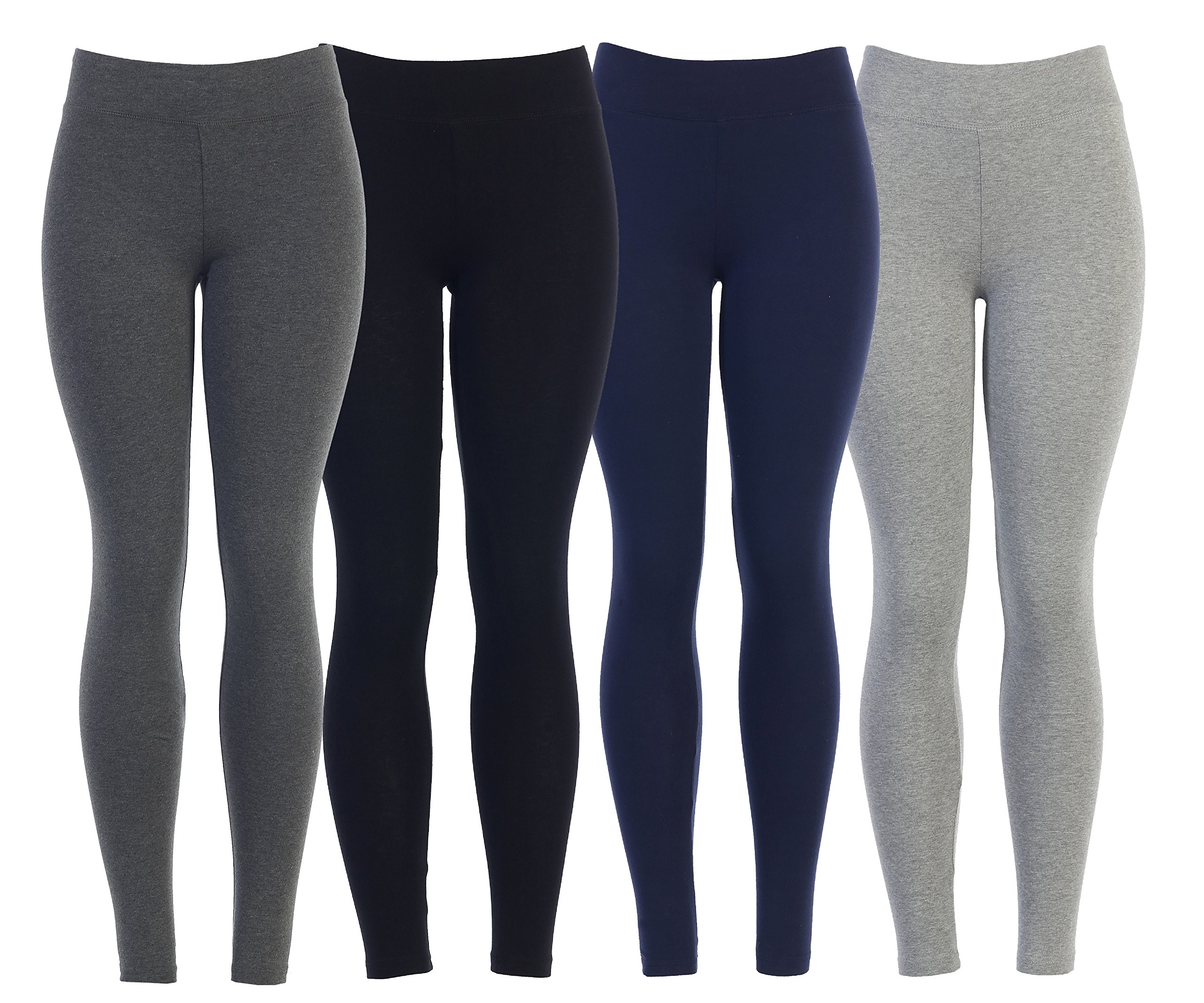 EttelLut Cotton Spandex Basic Leggings PantsJersey Full/Capri Regular