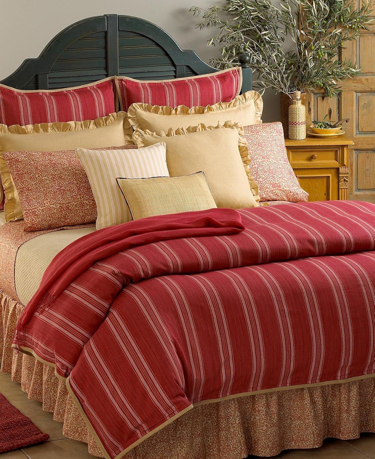Ralph Lauren San Luca Stripe Queen Comforter Home & Kitchen