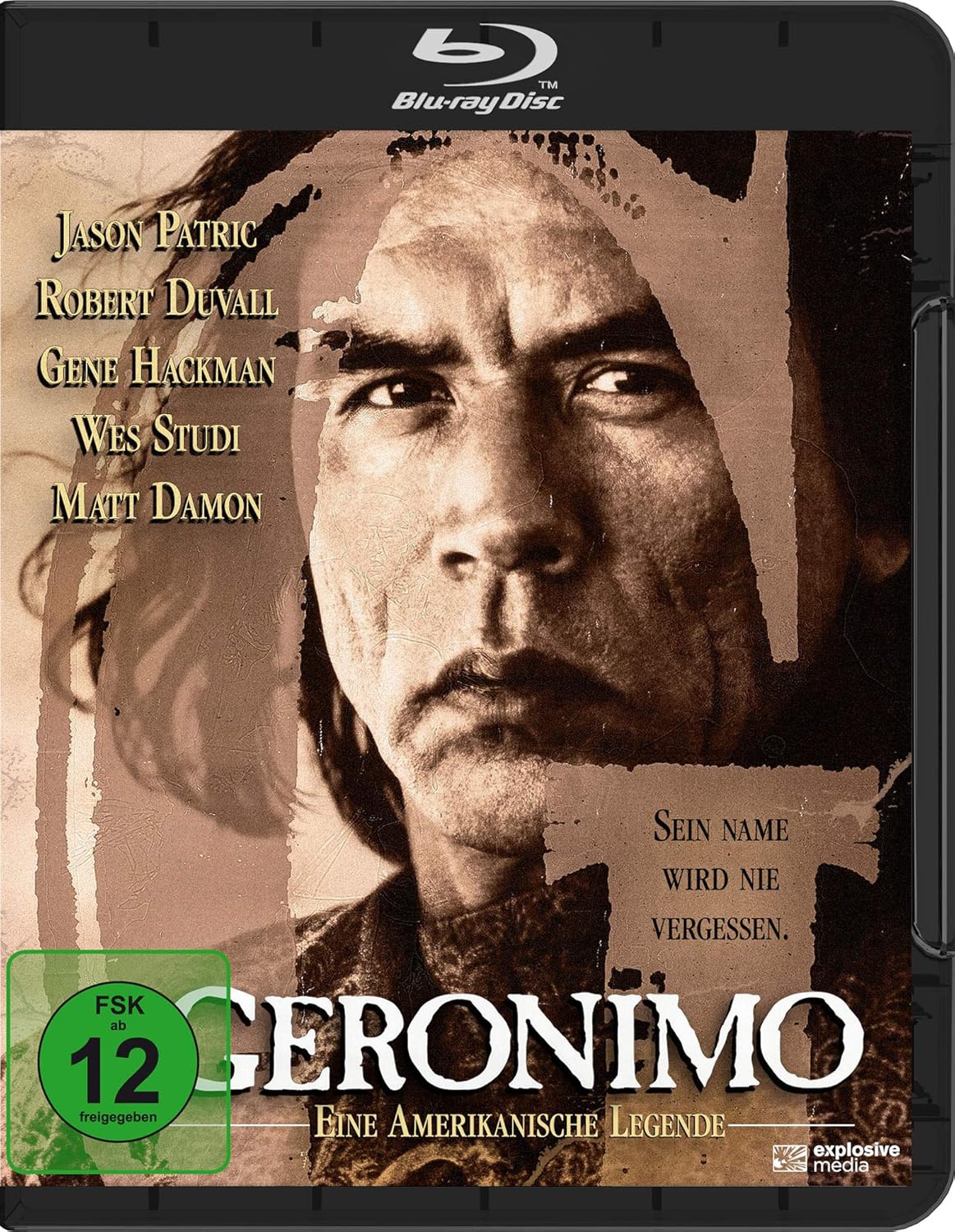 Geronimo Eine Amerikanische Legende Blu Ray 1993 Amazon Co Uk Damon Matt Hackman Gene Patrick Jason Duvall Robert Studi Wes Grant Rodney A Patric Jason Hill Walter Damon Matt Hackman Gene Dvd Blu Ray