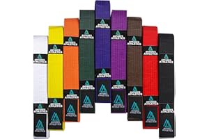 Antares Athletics Rank Belts for Martial Arts, Karate, Aikido, Taekwondo, Judo | Premium Cotton | Strong & Vibrant Colors