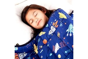 Sleepymoon Weighted Blanket (41''×60'' 7lbs, Galaxy Spaceship)