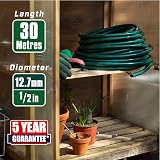 Faithfull 30M Reinforced PVC Garden Hose 12.7mm 1/2 Inch Diameter view 3