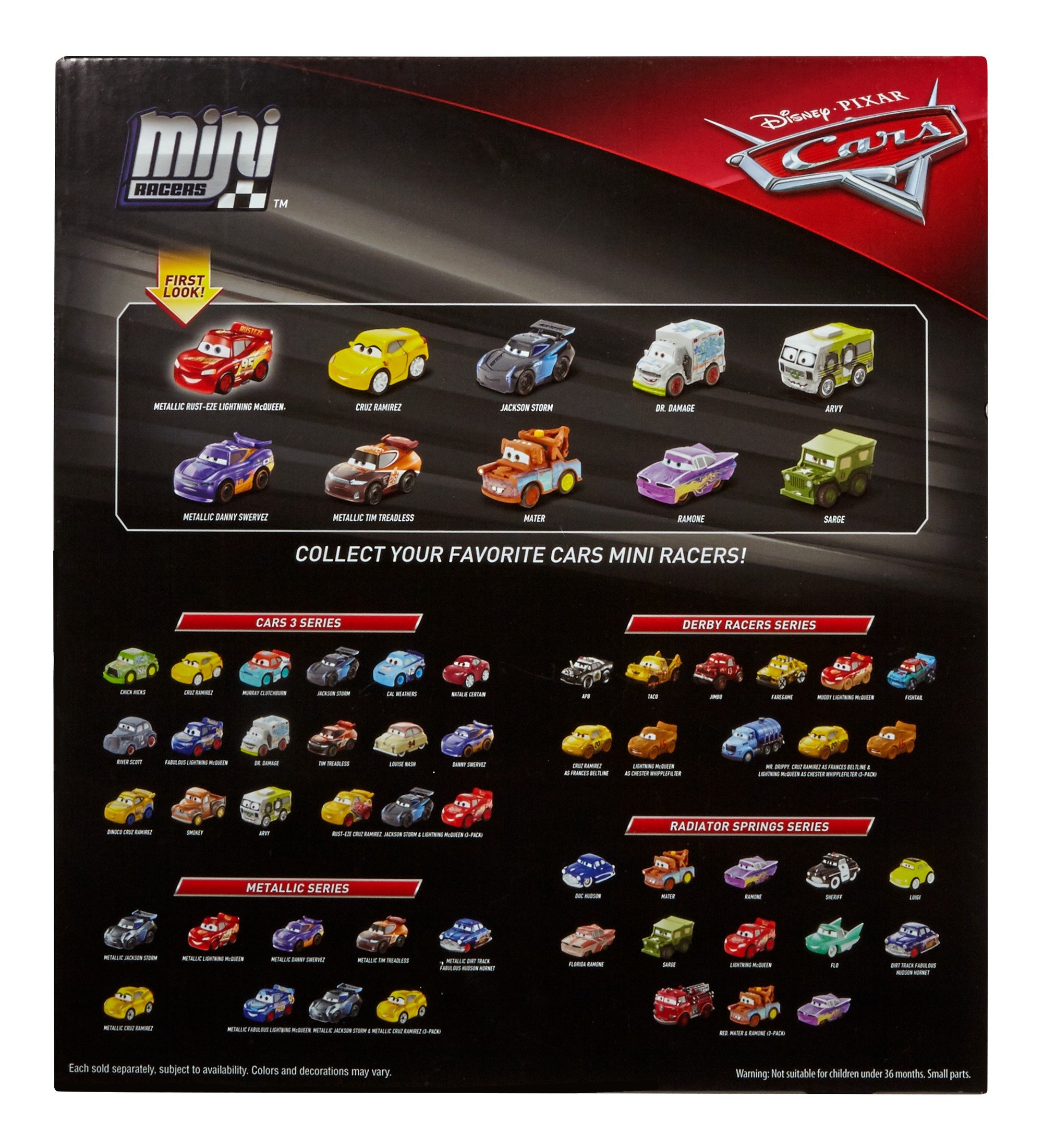 cars mini racers 10 pack