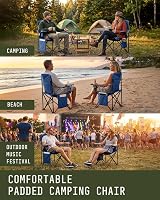 Voyager Folding Camping Chair Set 2 Navy Lightweight 120kg Each view 7