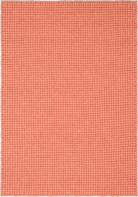 Myfelt Lea Tappeto Con Palle Di Feltro Rettangolare Colore Salmone Amazon It Casa E Cucina