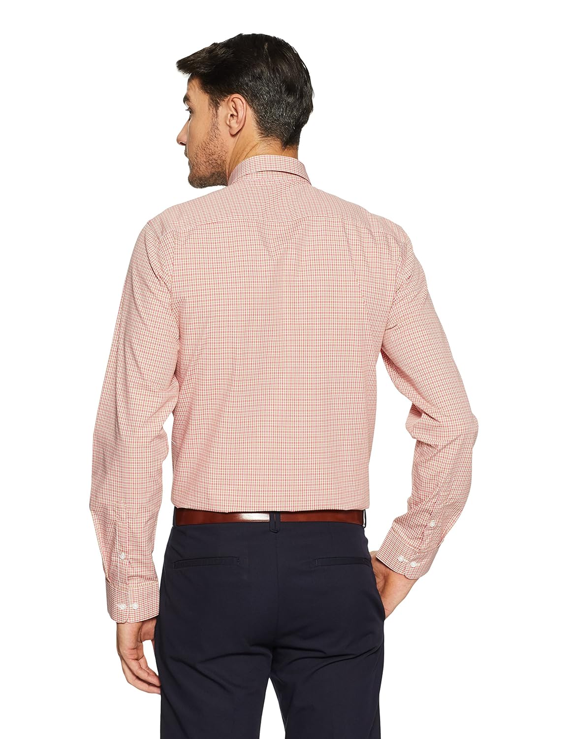 peter england men's solid slim fit formal shirt