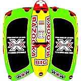 Wow World of Watersports 13-1010, Big Bazooka 1 to 4 Person, Inflatable Towable Deck Tube, Steerable
