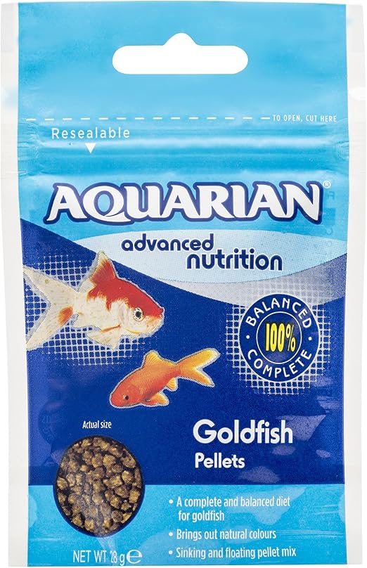 AQUARIAN Complete Nutrition, Aquarium Goldfish Food Pellets Also