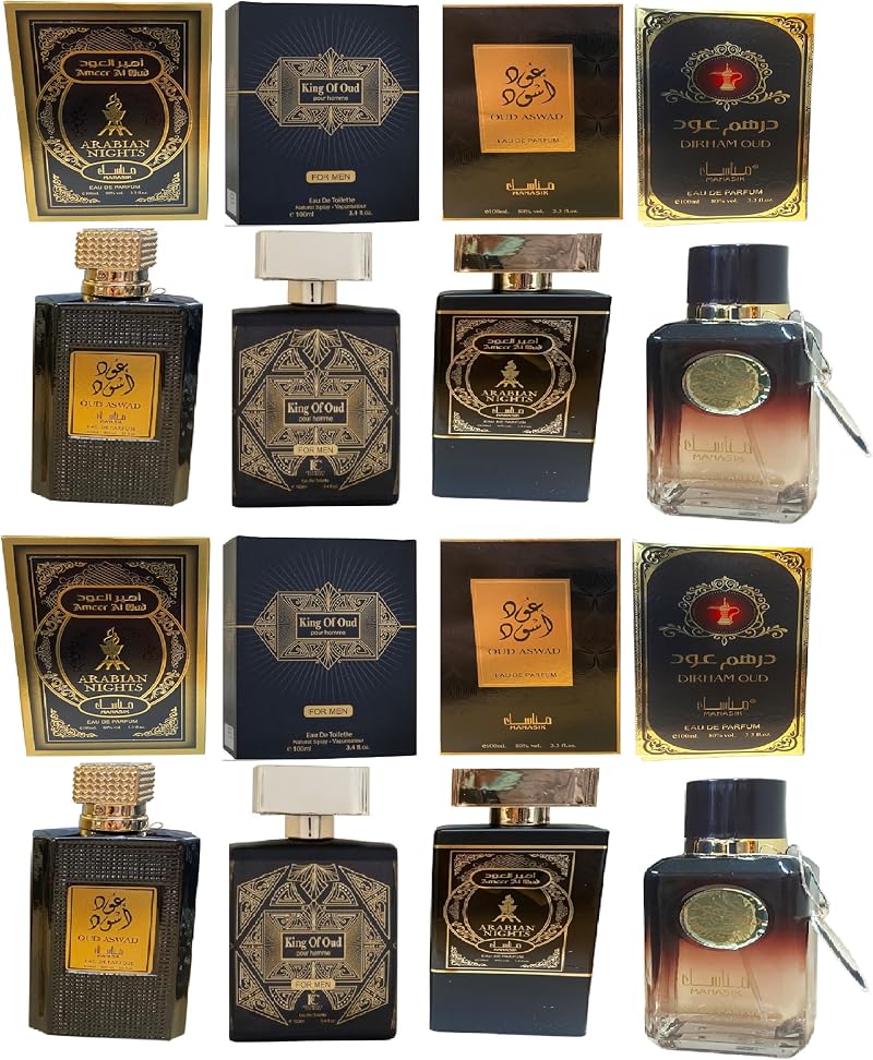 Modaleo 8 Pack Men Unisex Perfume EDP 100ml King OUD Arabian Nights Aswad