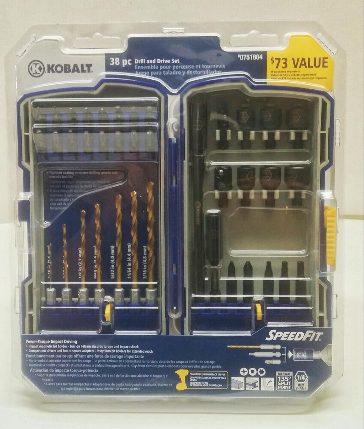 Kobalt 38piece Drill and Drive Set with Speed Fit (0751804) by Kobalt