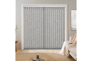 LazBlinds Light Filtering Vertical Blinds Replacement Slats – Polyester Fabric for Sliding Glass Door, Patio & Windows, 82.5"