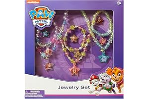 LUV HER Paw Patrol Girl's Jewelry Set - Dress up Toy Jewelry Box Set with Bead Necklace, Bracelet and Ring - Play Accessories - Ages 3+