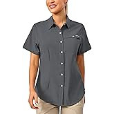 Little Donkey Andy Women's Lightweight UPF 50+ Short Sleeve Shirt, Breathable Fishing Hiking Shirt, Air-Holes Tech
