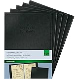 SigelSM131/5 Menu Folders with Book Screw Binding for A4 Pack of 5 Black with Elegant Linen Texture Durable and Easy Wipe Clean