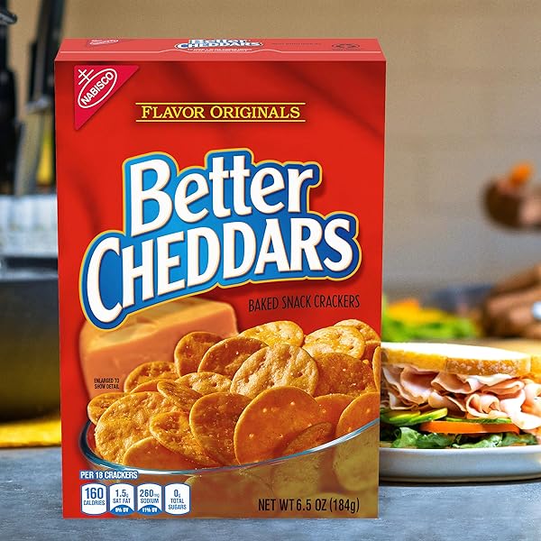 BETTER CHEDDARS BAKED SNACK CRACKERS, 6.5 OZ