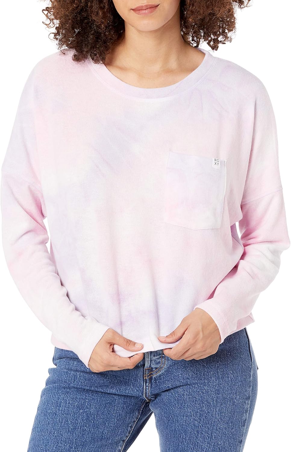Roxy Women's Sunshine Spirit Cosy Long Sleeve Tie-dye Top: Clothing