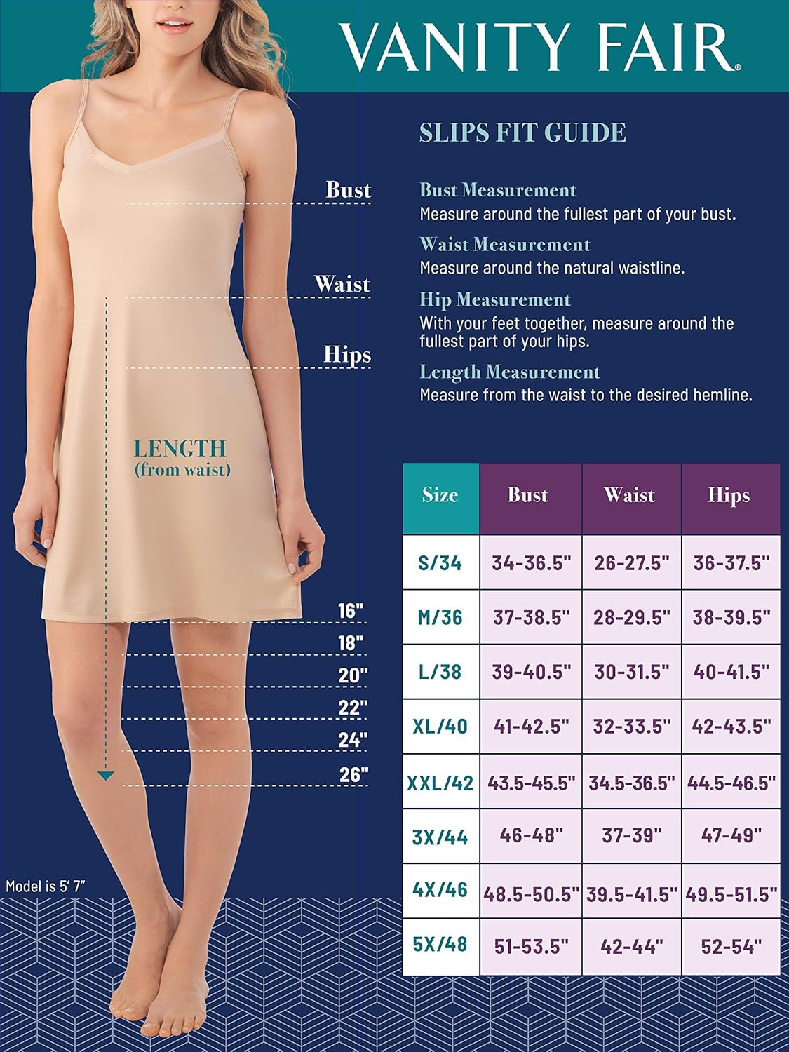 Vanity Fair Women's Full Slips for Under Dresses at  Women’s Clothing store