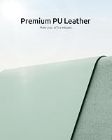YSAGi Leather Desk Mat Large 60x35 cm Non-Slip Waterproof Light Green view 2