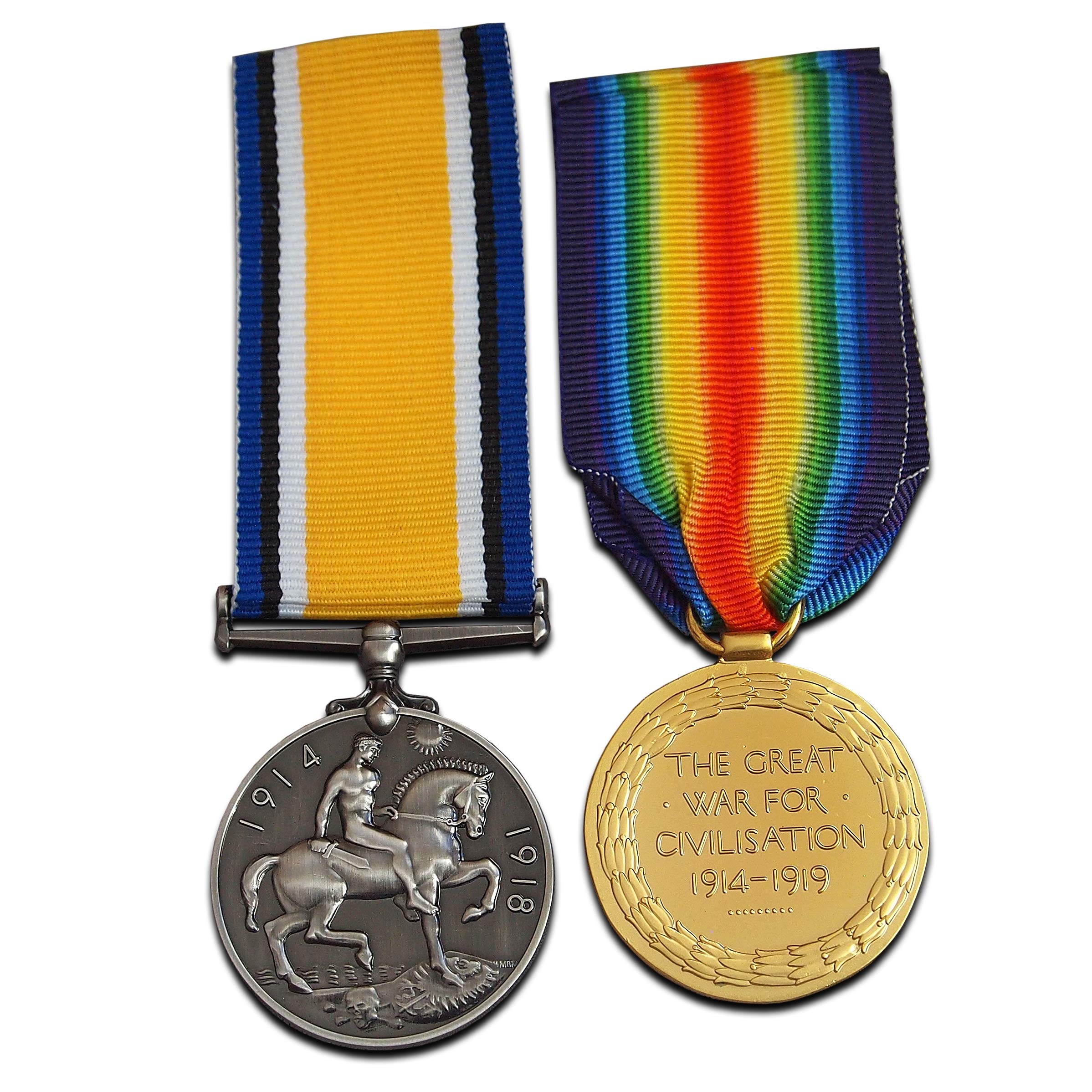 Trikoty British War medal + Victory medal Set Reproduction WW1 medals Armed Forces Award World War 1