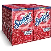 Singles To Go! Sunkist Soda Drink Mix, Strawberry, 72 Packets | Sugar Free Strawberry Drink Mix Packets to Flavor Water, 12 Boxes with 6 Packets Each