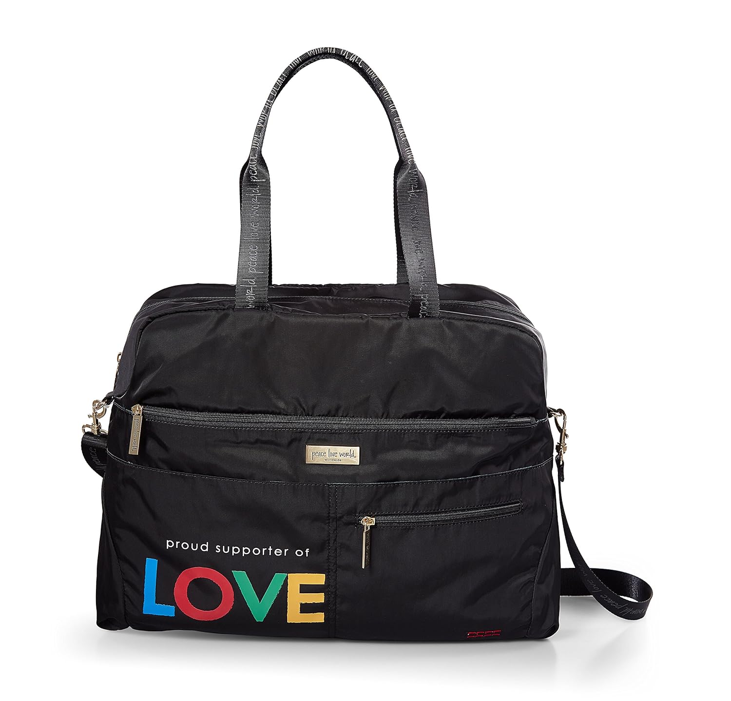 peace love world luggage