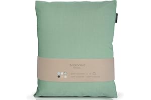 BADESOFA® Luxury Bath Tub Pillow L | Premium-Quality Materials | Comfortable & Quick-Drying | Washable Tub Cushion | Relaxing Bath Cushion in Green | Home Spa | Ideal for a Wide, Tall Bathtub